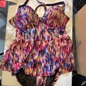 Torrid Skirted peplum bathing suit /dress